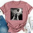 Chicken Selfie With Total Solar Eclipse 2024 Bella Canvas T-shirt Heather Mauve