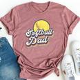 Fathers Day Softball Dad From Daughter Son Wife Bella Canvas T-shirt Heather Mauve