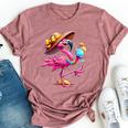 Flamingo Hawaiian Summer Tropical Luau Girls Kid Bella Canvas T-shirt Heather Mauve