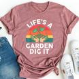 Life Is A Garden Dig It Dad Retro Gardening Bella Canvas T-shirt Heather Mauve