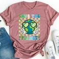 Save The Planet Smile Face Boy Girl Teacher Earth Day Bella Canvas T-shirt Heather Mauve