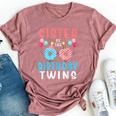 Sister Of The Birthday Twins Donut Bella Canvas T-shirt Heather Mauve