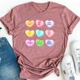 Teacher Valentines Day Conversation Heart School Bella Canvas T-shirt Heather Mauve