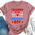 Grammy Of The Birthday Boy Costume Spider Web Party Grandma Bella Canvas T-shirt Heather Mauve