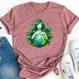Green Mother Earth Day Gaia Save Our Planet Hippie Bella Canvas T-shirt Heather Mauve