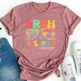 Groovy Bruh We Out Counselors Last Day Of School Bella Canvas T-shirt Heather Mauve