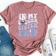 Groovy In My Soccer Sister Era Soccer Sister Of Boys Bella Canvas T-shirt Heather Mauve