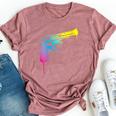 Gun Dripping Rainbow Graffiti Paint Artist Revolver Bella Canvas T-shirt Heather Mauve