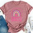 Happy Mother's Day 2024 For Mom Grandma Rainbow Bella Canvas T-shirt Heather Mauve