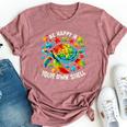 Be Happy In Your Own Shell Autism Awareness Rainbow Turtle Bella Canvas T-shirt Heather Mauve