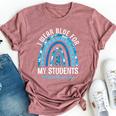 Happy Teacher I Wear Blue For My Students Autism Awareness Bella Canvas T-shirt Heather Mauve