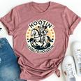 Hootin' Leads To Hollerin' Country Western Owl Rider Bella Canvas T-shirt Heather Mauve