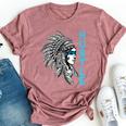 Hustle Native American Indian Girl Rap Lover Christmas Bella Canvas T-shirt Heather Mauve