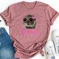 I'm Literally Just A Girl Sad Hamster Humour Meme Bella Canvas T-shirt Heather Mauve