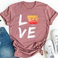 Iowa Ia Map Souvenir Love Distressed State Bella Canvas T-shirt Heather Mauve