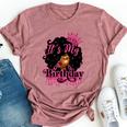 It's My Birthday Queen Afro Natural Hair Black Women Bella Canvas T-shirt Heather Mauve