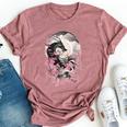 Japanese Dragon & Cherry Blossom & Full Moon Asian Bella Canvas T-shirt Heather Mauve