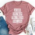 Jesus Christ Way Truth Life Family Christian Faith Bella Canvas T-shirt Heather Mauve