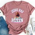 Jesus Has Rizzen Christian Meme Novelty Jesus Christ Bella Canvas T-shirt Heather Mauve