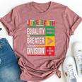 Junenth Equality Is Greater Than Division Afro Women Bella Canvas T-shirt Heather Mauve