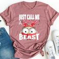 Just Call A Christmas Beast With Cute Little Owl Bella Canvas T-shirt Heather Mauve