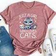 Just A Girl Who Loves Cats Cute Cat Lover Bella Canvas T-shirt Heather Mauve