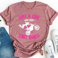 Just A Girl Who Loves Dirt Bikes Motocross Dirt Biking Girls Bella Canvas T-shirt Heather Mauve