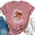 Just A Girl Who Loves Horses Horse Bella Canvas T-shirt Heather Mauve
