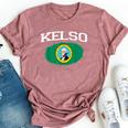 Kelso Wa Washington Flag Vintage Usa Sports Women Bella Canvas T-shirt Heather Mauve