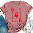 King & Queen Of Hearts Matching Couple Queen Of Hearts Bella Canvas T-shirt Heather Mauve