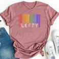Lefty Left Handed Gay Pride Flag Barcode Queer Rainbow Lgbtq Bella Canvas T-shirt Heather Mauve