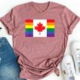 Lgbt Gay Pride Rainbow Canadian Flag Bella Canvas T-shirt Heather Mauve