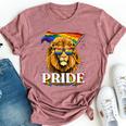 Lgbt Lion Gay Pride Lgbtq Rainbow Flag Sunglasses Bella Canvas T-shirt Heather Mauve