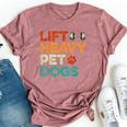 Lift Heavy Pet Dogs Gym Workout Pet Lover Canine Women Bella Canvas T-shirt Heather Mauve