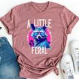 A Little Feral Raccoon Animal Raccoon Trash Panda Bella Canvas T-shirt Heather Mauve
