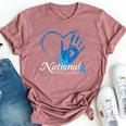 Love Heart Awareness Month National Foster Care Bella Canvas T-shirt Heather Mauve