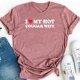 I Love My Hot Cougar Wife I Heart My Hot Cougar Wife Bella Canvas T-shirt Heather Mauve