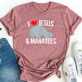 I Love Jesus And Mana Cute Christian Mana T Bella Canvas T-shirt Heather Mauve