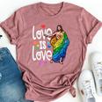 Love Is Love Pride Gay Jesus Pride For Women Bella Canvas T-shirt Heather Mauve