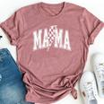Mama Lightning Bolt Checkered Mother's Day Varsity For Mom Bella Canvas T-shirt Heather Mauve