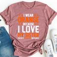 In March I Wear Orange Because I Love My Sister Ms Awareness Bella Canvas T-shirt Heather Mauve