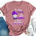In May We Wear Purple Lupus Awareness Month Gnome Daisy Bella Canvas T-shirt Heather Mauve