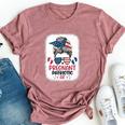 Messy Bun 4Th Of July Pregnant Patriotic Af Pregnancy Bella Canvas T-shirt Heather Mauve