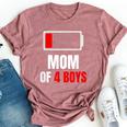 Mom Of 4 Boys Son For Bella Canvas T-shirt Heather Mauve