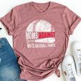Moms Against White Baseball Pants Mother's Day Sport Lover Bella Canvas T-shirt Heather Mauve