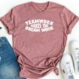 Motivational-Teamwork Makes The Dream Work Motivational Bella Canvas T-shirt Heather Mauve