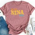 In My Nina Era Groovy Tie Dye Bella Canvas T-shirt Heather Mauve