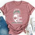 Not All Wounds Are Visible Messy Bun Mental Health Awareness Bella Canvas T-shirt Heather Mauve
