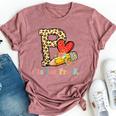 P Is For Pre K Teacher Leopard First Day Of School Bella Canvas T-shirt Heather Mauve