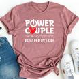 Power Couple Christian Couples Matching Valentines Day Bella Canvas T-shirt Heather Mauve